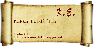 Kafka Eulália névjegykártya